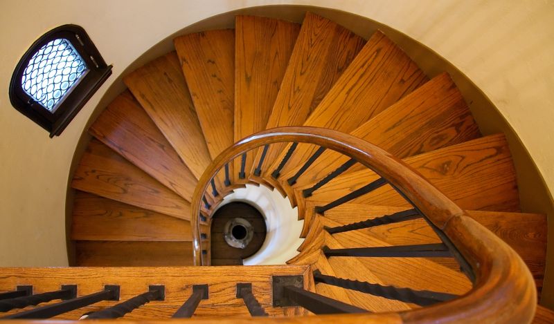 Spiral Wood Staircase